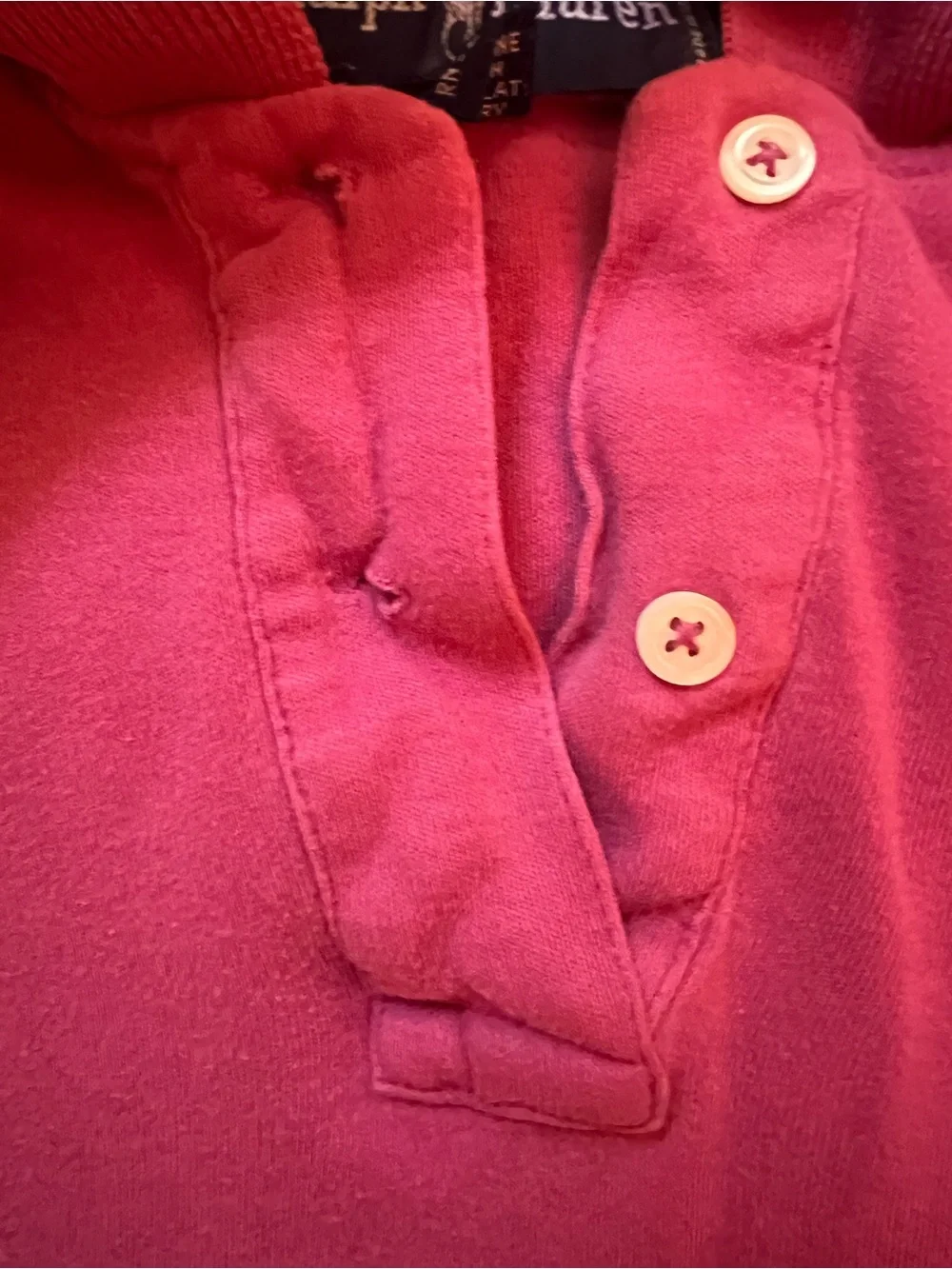 Vintage 90’s Ralph Lauren Pink Polo Shirt - Picture 4 of 5